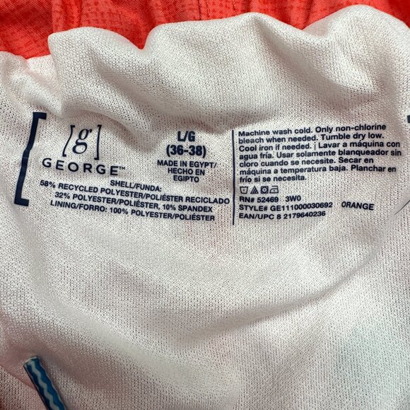 George Coral Tropical Print Swim Trunks (L/36-38) - Picture 7 of 7